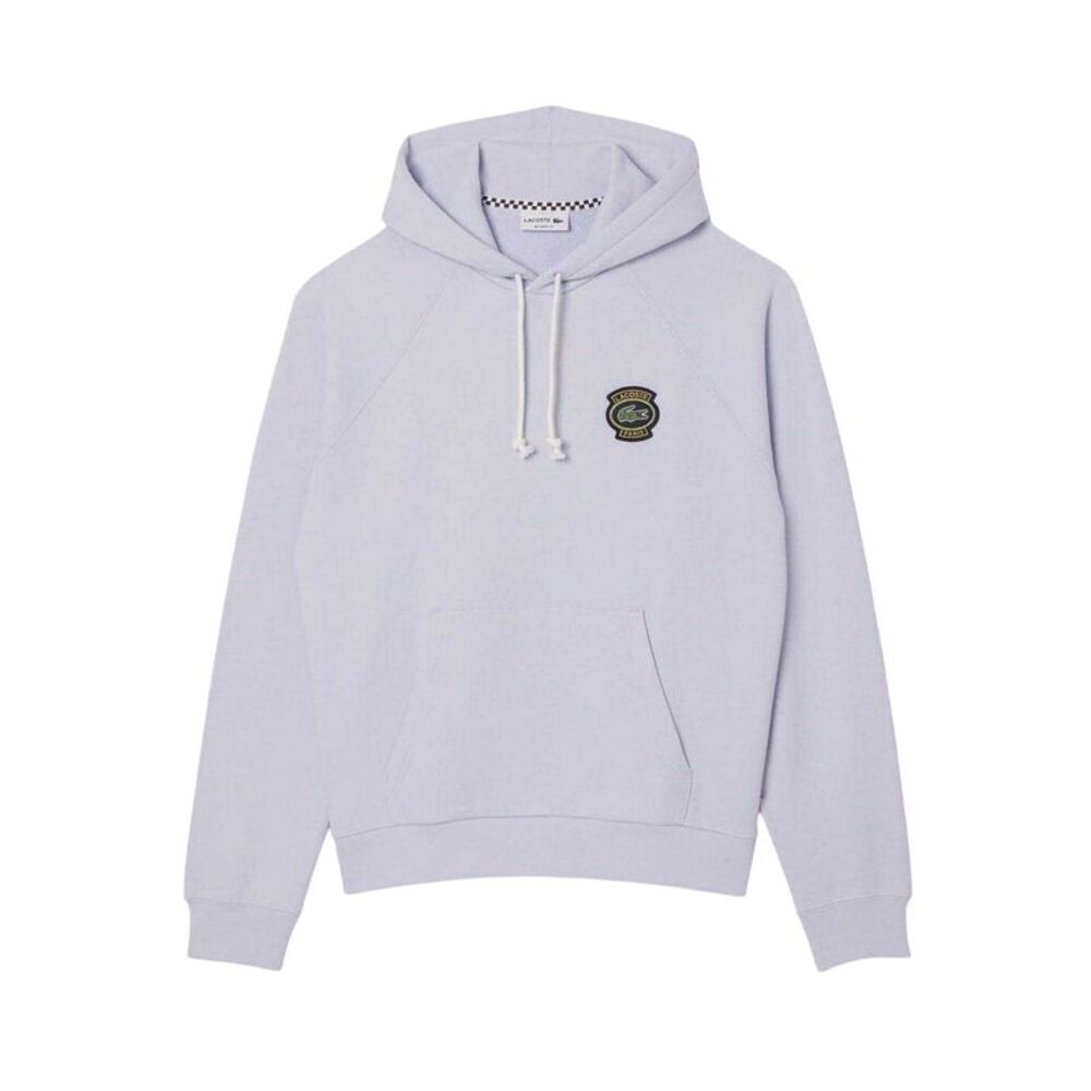 Lacoste Mens Heritage Logo Hoodie / Blue